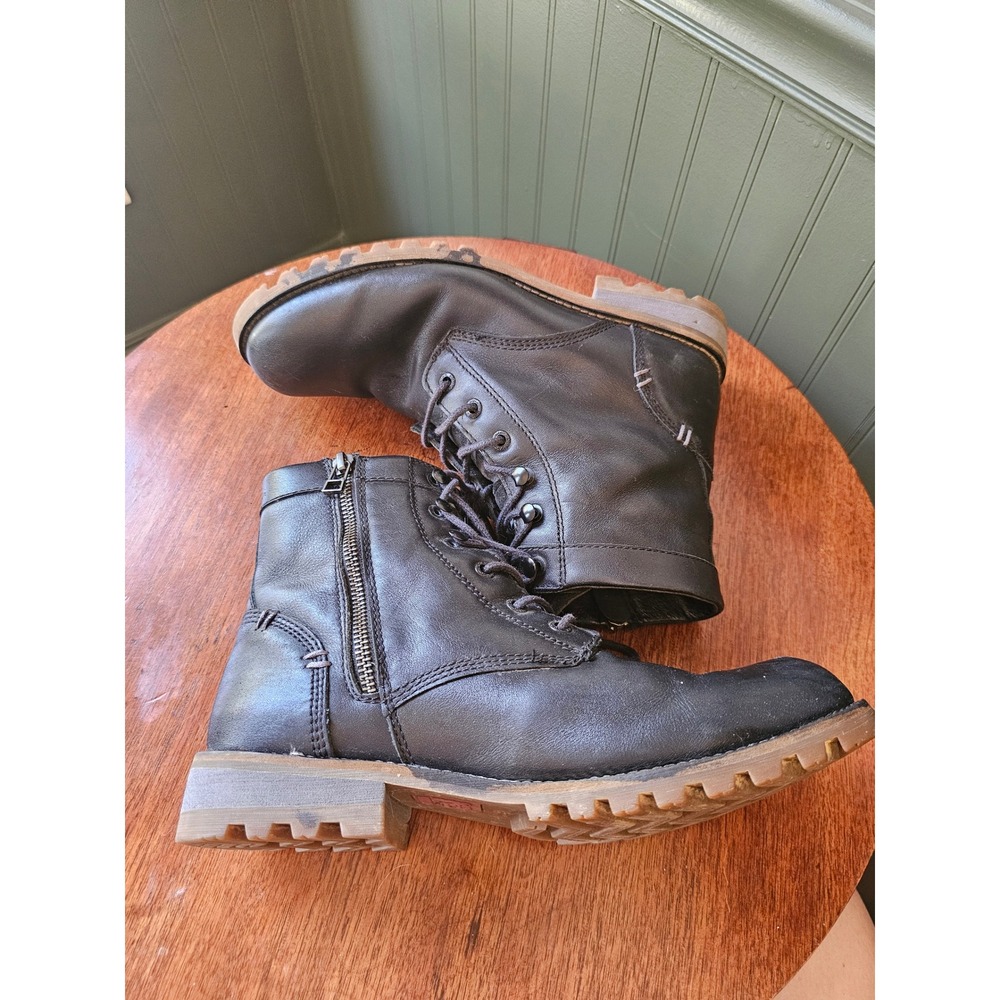 Kodiak Canada Womens mahone Waterproof Leather Combat Boots Black Size 9 3M - Picture 5 of 8